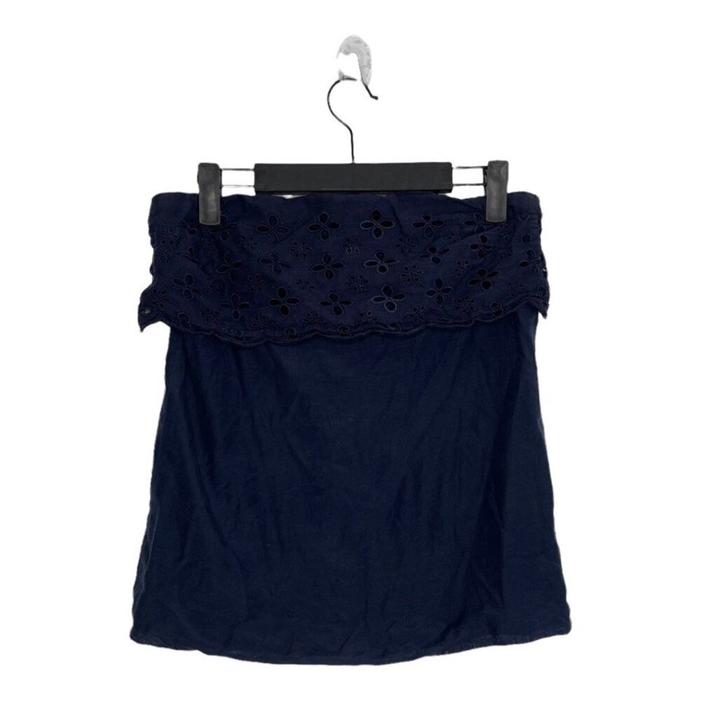 J.Crew Womens Top Size 2 Blue Navy Casual Wear Sleeveless Strapless Blouse